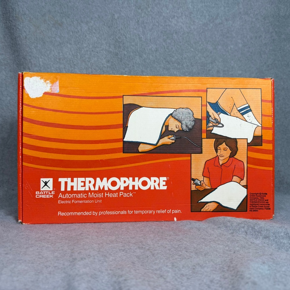 VTG 80s 1984 Battle Creek Thermophore Automatic Moist Heating Heat Pad 13" x 27"